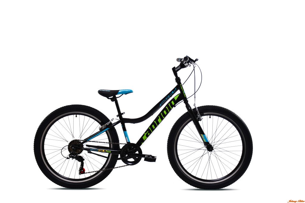 Capriolo Diavolo 400 24" gyerek kerékpár Fekete-Zöld