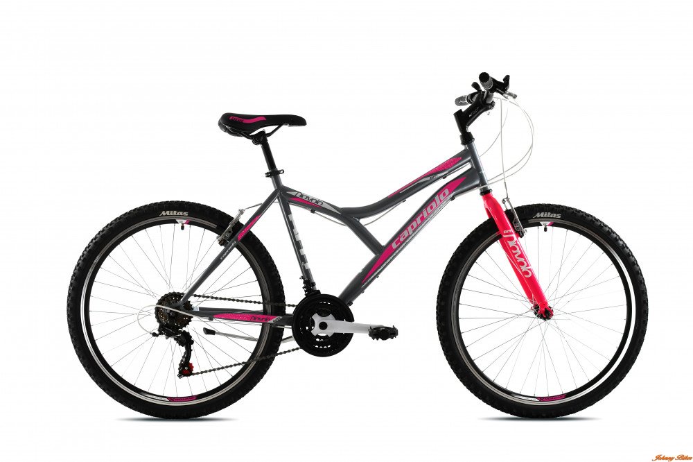 Capriolo Diavolo 600 26" női MTB kerékpár 19" Grafit-Rózsaszín