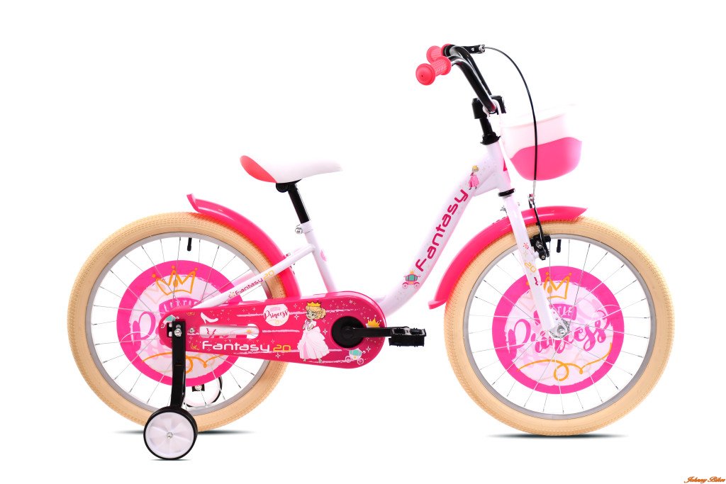 Adria Fantasy 20 hableányos gyerek kerékpár Fehér-Rózsaszín